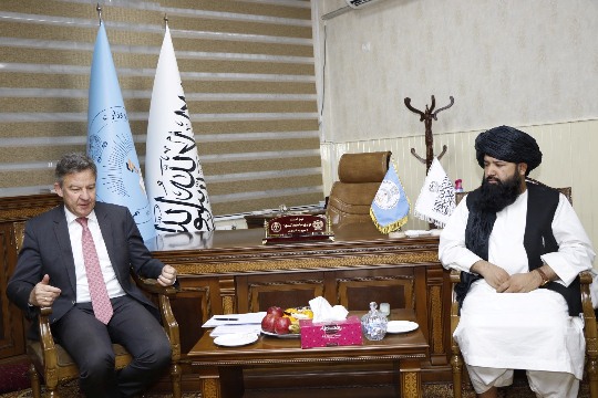UNAMA shares proposal for women education with Sheikh Nadeem 