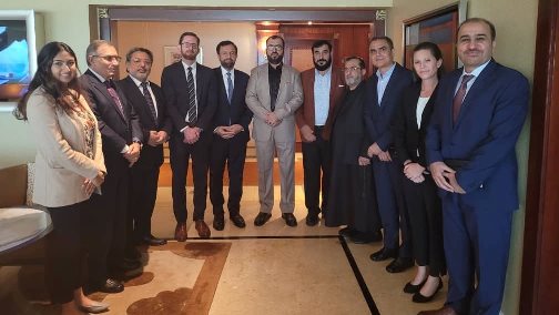 Thomas West meets Afghan politicians in Abu Dhabi 