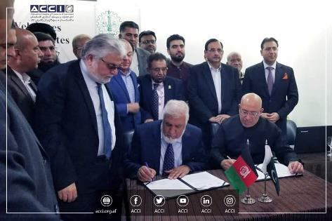 Accord signed between chambers of commerce of Afghanistan, Lahore 