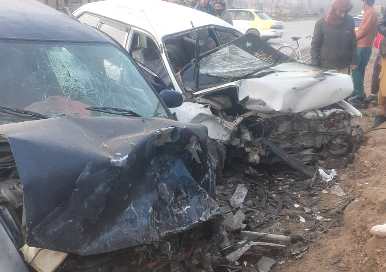 Two killed, nine injured in road mishap