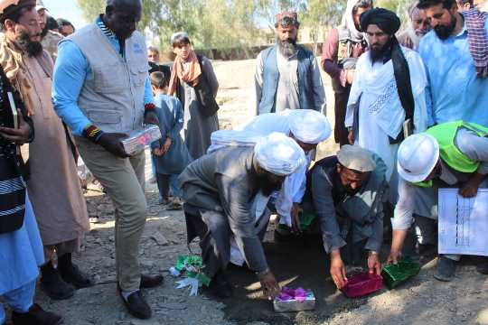Foundation stone of building for girls school laid in Laghman 