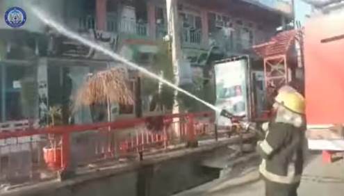 Fire extinguished, properties saved from burning in Nangarhar
