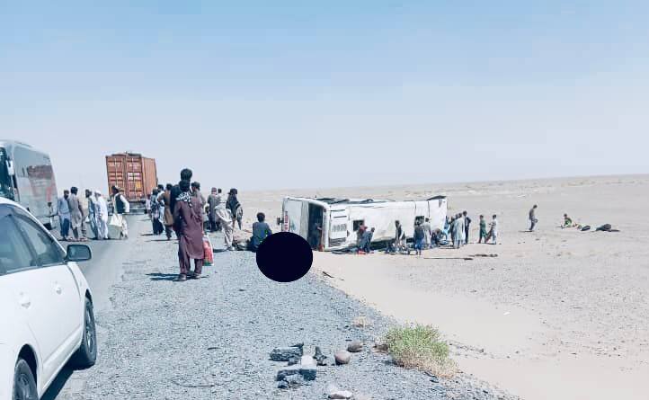 9 dead, wounded as passenger bus overturns in Nimroz