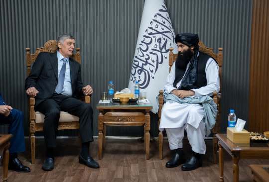 Haqqani, Kabulov discuss Afghanistan–Russia relations in Kabul