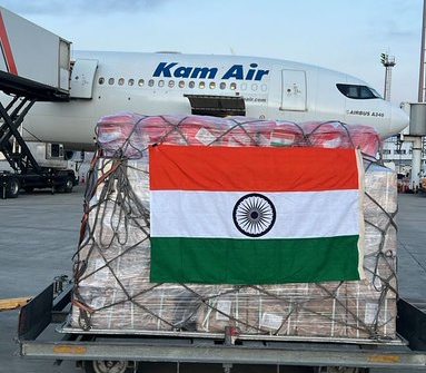 India provides assistance for people affected by floods, earthquake