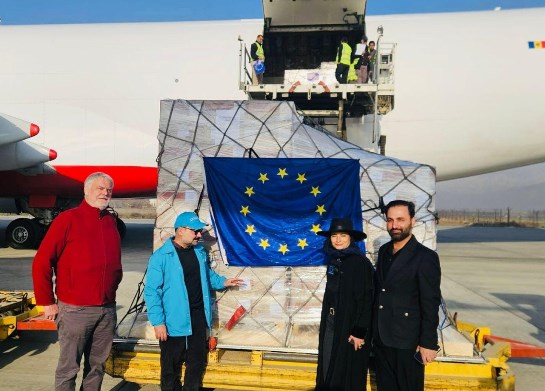 د اروپايي ټولنې له خوا تمويل شوې بشري مرستو بار لومړۍ الوتکه افغانستان ته راورسېده