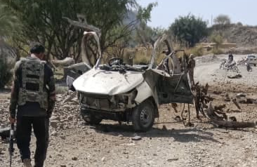 خيبر پښتونخوا کې موټر سايکل بم  چاودنې نهه تنه ټپيان کړي