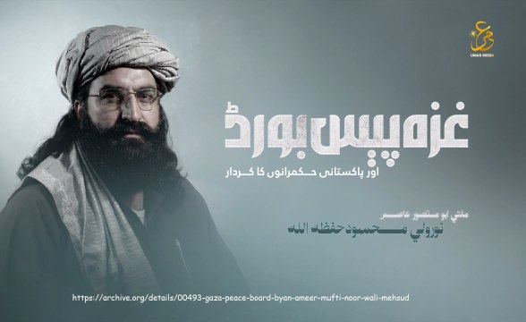 د ټي ټي پي مشر په غزې سولې پلاوی کې د پاکستان پر شموليت نيوکه وکړه